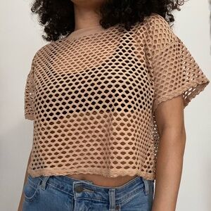 Mesh Cropped Top